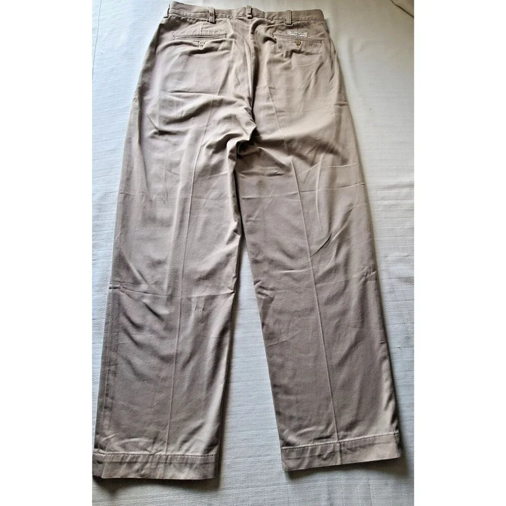 Polo Ralph Lauren Pants Men's 34X30 Beige Chino Classic Pleated Khaki